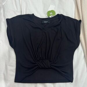 Code crop t shirt black never worn new with tags